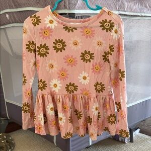 Posh Peanut Pink Floral Long Sleeve Tee